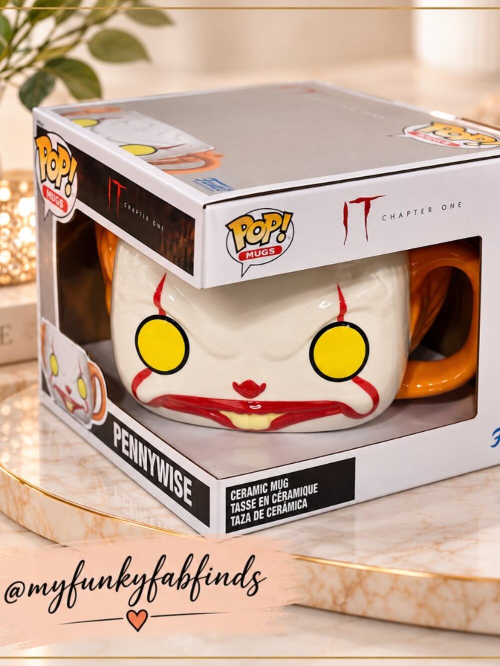 Funko Pop Pennywise Ceramic Mug IT Chapter 1 Sculpted Coffee Cup 16oz